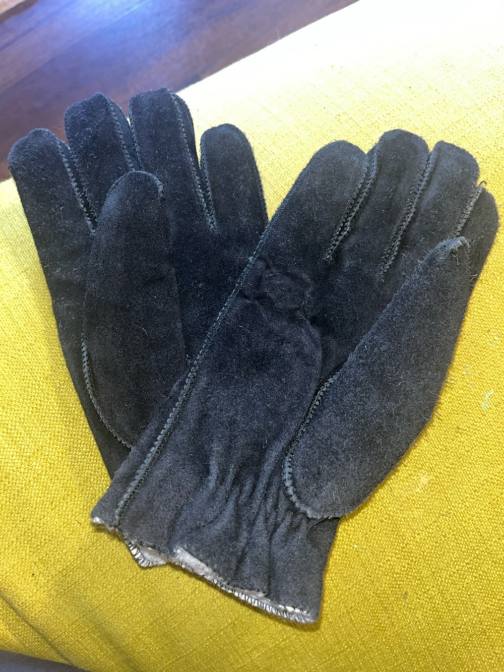 Vintage sand & siman leather gloves
